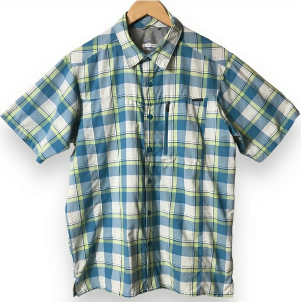 COLUMBIA Men’s Omni-Shade Vented Plaid Short Sleeve Shirt